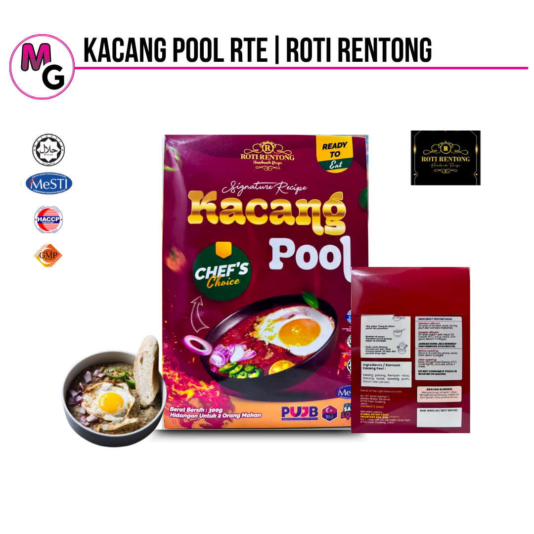 Kacang Pool by Roti Rentong — Authentic Johorean Ready-To-Eat (300g)