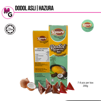Hazura Dodol Asli - Authentic Malaysian Sticky Rice Candy 200g box